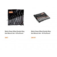 Bahco公制深偏置雙環形端頭扳手套裝2M/T 合金鋼2M/10T Bahco公制深偏置雙環形端頭扳手套裝2M/T 合金鋼2M/10T