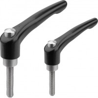 KIPP K0123_SE外螺紋保護帽可調式手柄不銹鋼磨砂表面 KIPP K0123_SE外螺紋保護帽可調式手柄不銹鋼磨砂表面